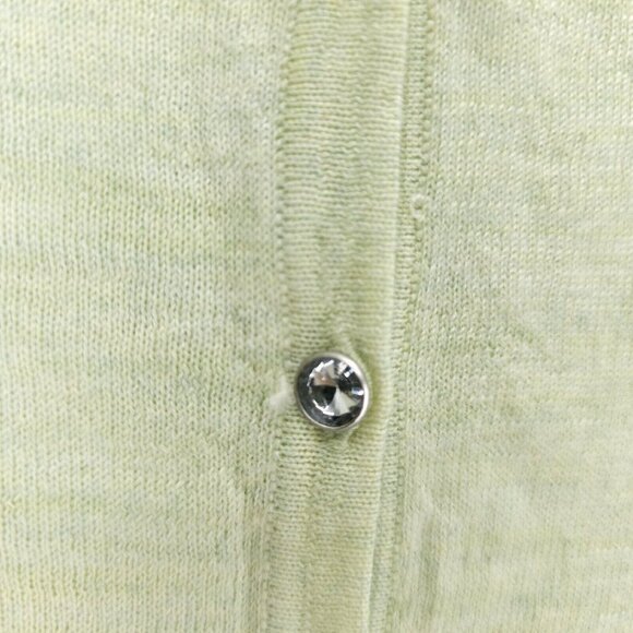 EILEEN FISHER 100% Merino Wool Cardigan Rhinestone Buttons Lightweight Petite S - Picture 5 of 10